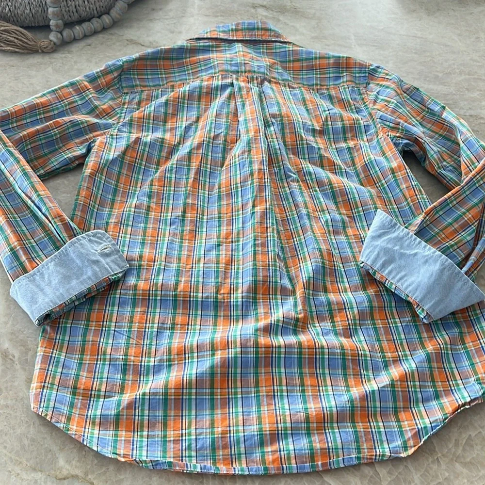 Ralph Lauren Shirt Plaid Button Down Boys Large (14/16)